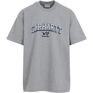 Carhartt Wip, Heren, Tops, Grijs, Maat: M Leer,