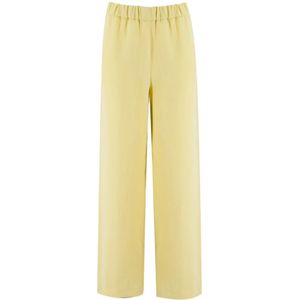Fabiana Filippi, Dames, Broeken, Geel, Maat: M Linnen,