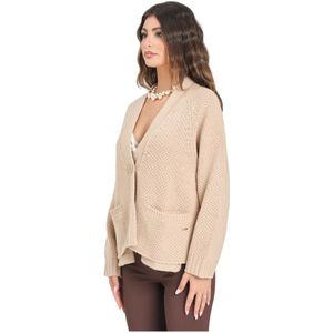 Armani Exchange, Dames, Truien, Beige, Maat: M Zijde,