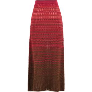 Akep, Dames, Rokken, Rood, Maat: S Viscose,