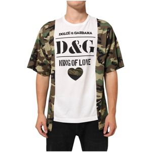 Dolce & Gabbana, Heren, Tops, Veelkleurig, Maat: L Katoen,