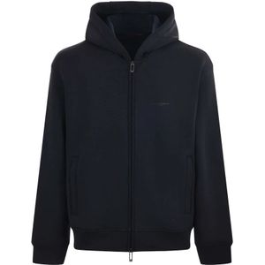 Emporio Armani, Heren, Sweatshirts & Hoodies, Blauw, Maat: S