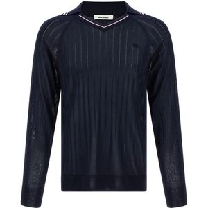 Wales Bonner, Heren, Truien, Blauw, Maat: M Viscose,