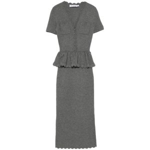 Self Portrait, Dames, Jurken, Grijs, Maat: M