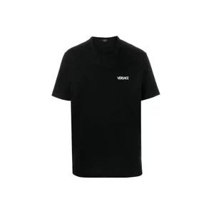 Versace Zwarte T-shirts en Polos , Black , Heren , Maat: L