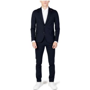 Mulish, Heren, Pakken, Blauw, Maat: 4XL Viscose,