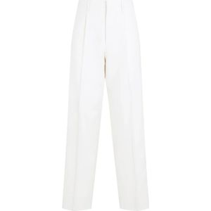 Zegna, Heren, Broeken, Wit, Maat: L Katoen,