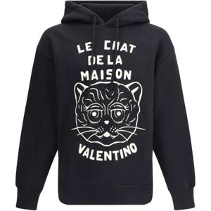 Valentino, Heren, Sweatshirts & Hoodies, Zwart, Maat: M Katoen,