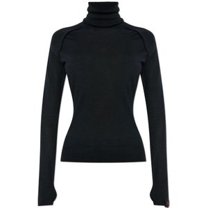Victoria Beckham, Dames, Truien, Zwart, Maat: XS Wol,