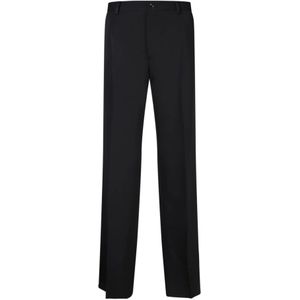 Dolce & Gabbana, Heren, Broeken, Zwart, Maat: S Wol,