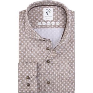 R2 Amsterdam, Heren, Overhemden, Beige, Maat: M Denim,