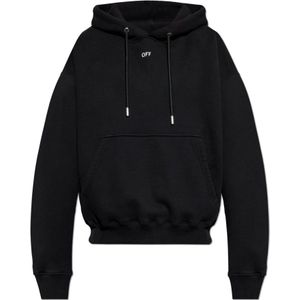 Off White, Heren, Sweatshirts & Hoodies, Zwart, Maat: 2XS Katoen,