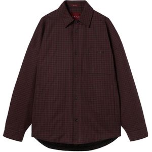 Gucci, Heren, Overhemden, Veelkleurig, Maat: XL Katoen,