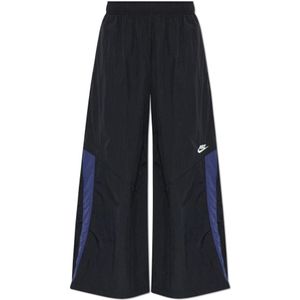 Nike, Dames, Broeken, Blauw, Maat: M Zijde,