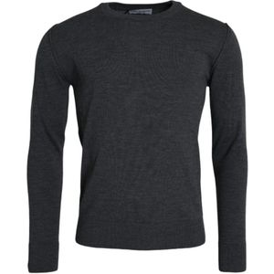 Dolce & Gabbana - Crew Neck Pullover Sweater - Grijs - 100% Wol