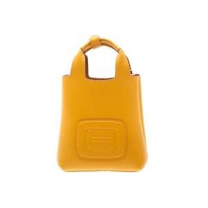 Hogan Gele Mini Shopping Tas , Yellow , Dames , Maat: ONE Size