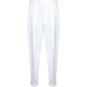 Dolce & Gabbana, Heren, Broeken, Wit, Maat: XL Linnen,