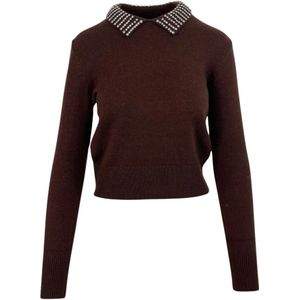 Pinko, Dames, Truien, Bruin, Maat: L Wol,