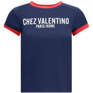 Valentino - Chez Valentino - T-shirt - Blauw - Katoen
