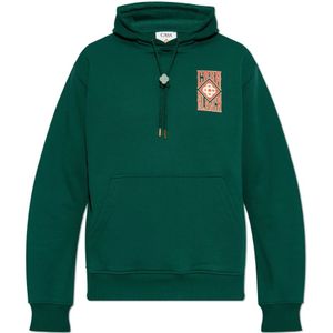 Casablanca, Heren, Sweatshirts & Hoodies, Groen, Maat: M Katoen,