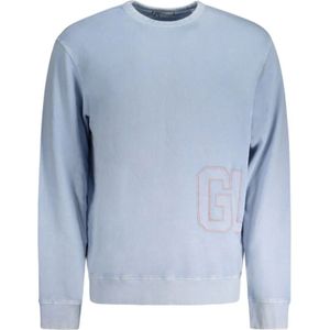 Guess, Heren, Sweatshirts & Hoodies, Blauw, Maat: M Katoen,