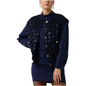 Semicouture, Dames, Jassen, Blauw, Maat: 4XS