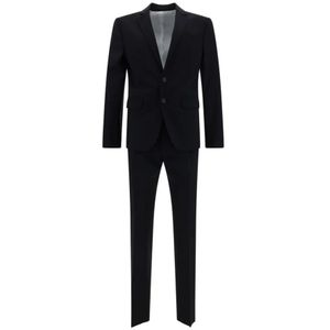 Dsquared2, Heren, Pakken, Blauw, Maat: 2XL Wol,