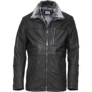 Bugatti, Heren, Jassen, Zwart, Maat: M Leer,