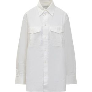 Marine Serre, Heren, Overhemden, Wit, Maat: XS