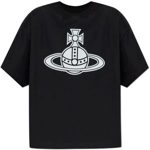 Vivienne Westwood, Dames, Tops, Zwart, Maat: 2XS Katoen,