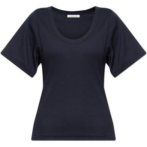 By Malene Birger, Dames, Tops, Blauw, Maat: S Katoen,
