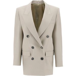 Isabel Marant, Dames, Jassen, Grijs, Maat: S Wol,