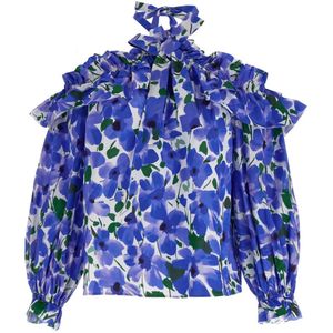 Carolina Herrera, Dames, Blouses & Shirts, Veelkleurig, Maat: 2XS Katoen,