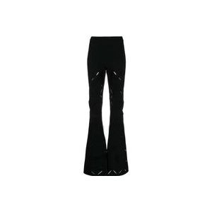 Versace Zwarte uitgesneden flared broek , Black , Dames , Maat: S