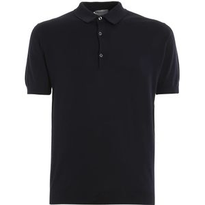 John Smedley, Heren, Tops, Blauw, Maat: XL Katoen,