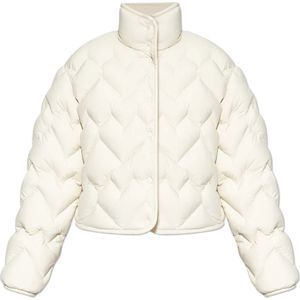 Moncler, Dames, Jassen, Beige, Maat: M Polyamide,