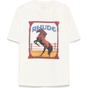 Rhude, Heren, Tops, Wit, Maat: XL