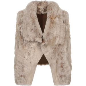 Yves Salomon, Dames, Jassen, Beige, Maat: M Leer,