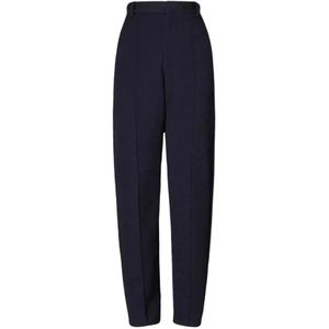 Tory Burch, Dames, Broeken, Blauw, Maat: 2XS Wol,