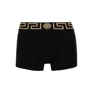 Versace Ondergoed met kenmerkende Greca-details , Black , Heren , Maat: M
