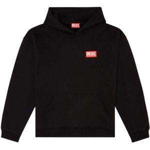 Diesel, Heren, Sweatshirts & Hoodies, Zwart, Maat: M Katoen,