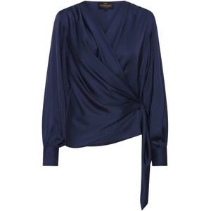 Karmamia, Dames, Blouses & Shirts, Blauw, Maat: XS