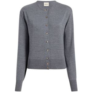 Khaite, Dames, Truien, Grijs, Maat: S Wol,