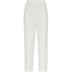 Brunello Cucinelli, Dames, Broeken, Wit, Maat: 2XS Katoen,