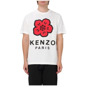 Kenzo, Heren, Tops, Beige, Maat: M Katoen,