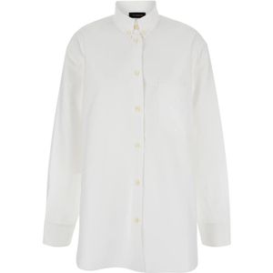 Andamane, Dames, Blouses & Shirts, Wit, Maat: 2XS Katoen,