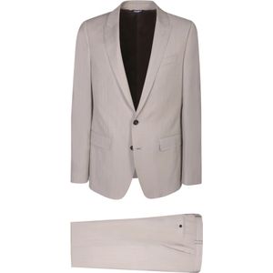 Dolce & Gabbana, Heren, Pakken, Beige, Maat: M Wol,