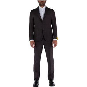 Tagliatore, Heren, Pakken, Bruin, Maat: XL Wol,