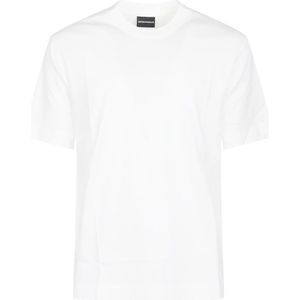 Emporio Armani, Heren, Tops, Wit, Maat: S Katoen,