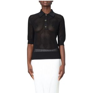 Sportmax, Dames, Tops, Zwart, Maat: L